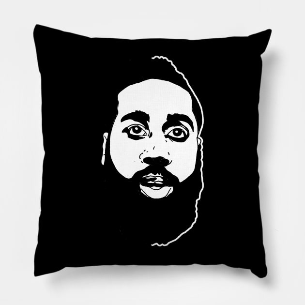 FEAR THE BEARD IN BROOKLN! (JAMES HARDEN) Pillow by Headsobig