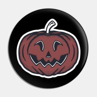 Funny Pumpkin Halloween Illustration Pin