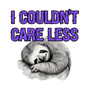 don't care attitude, lazy sarcastic sloth T-Shirt