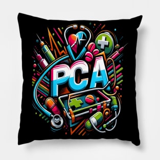 Tie Dye PCA Cute Nurse Day CNA RN Nurse Week Nursing Pillow