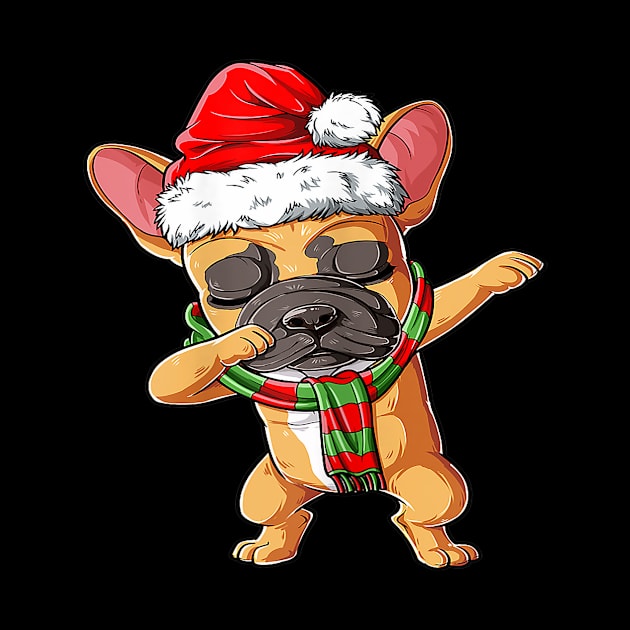 Dabbing French Bulldog Santa Christmas Gifts Kids Boys Xmas by Barnard