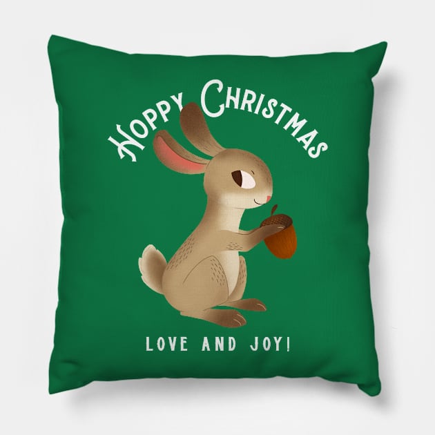 Hoppy Christmas Pillow by Carlosj1313