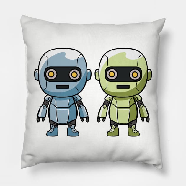 Gemini Robotic Zodiac Sign Pillow by wtama