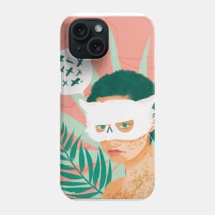 Sour Puss | Cat Mask Portrait Painting Phone Case