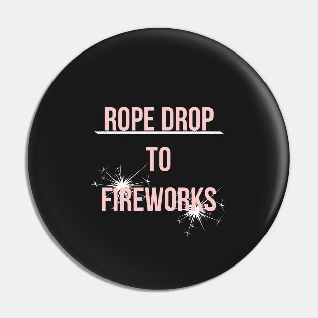 Rope Drop to Fireworks Millennial Pink Pin by FandomTrading