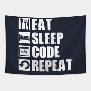 Eat Sleep Code Geek Computer Science Programmer Tapestry