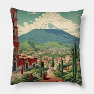 Pahuatlan Puebla Mexico Vintage Tourism Travel Pillow