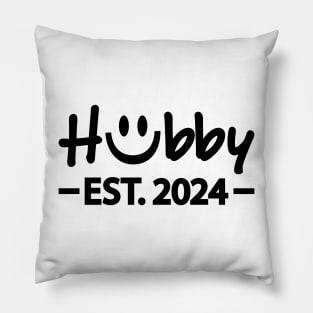 Hubby EST. 2024 artistic design Pillow