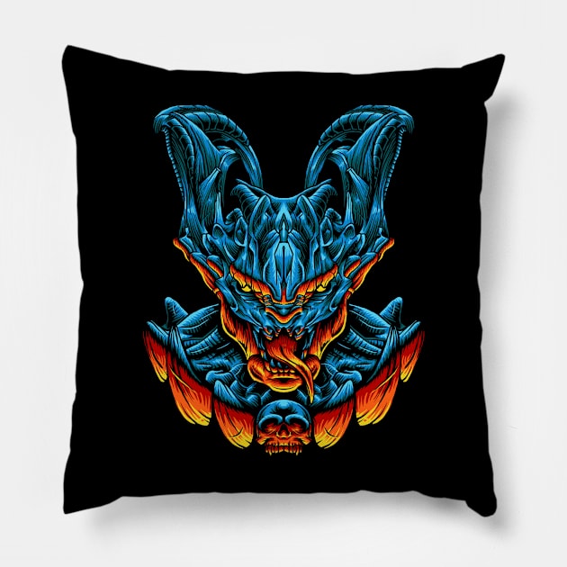 DEMONIC HEAD Pillow by NSC.gd