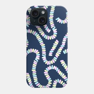 Cute Candy Necklace Pattern on Blue Background Phone Case