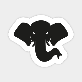 BLACK ELEPHANT HEAD Magnet