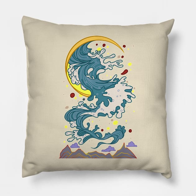 Wave Pillow by WordFandom