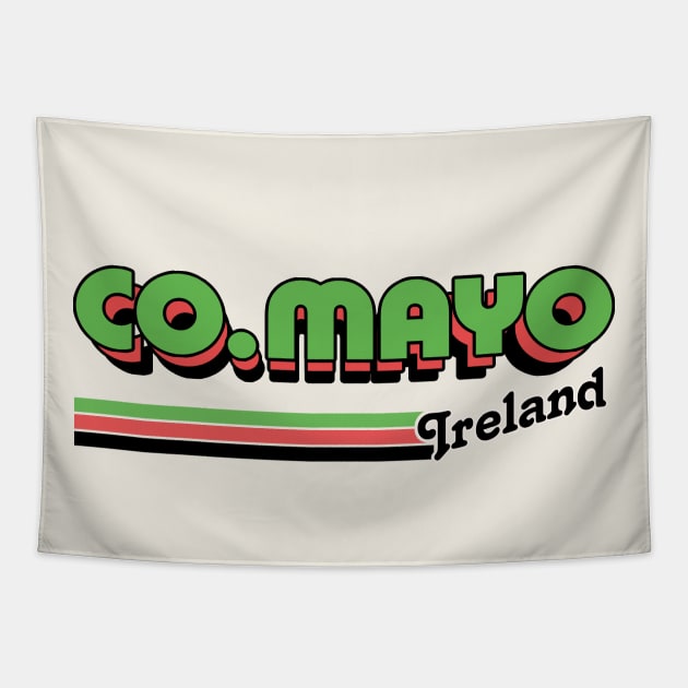 County Mayo / Irish Retro County Pride Design Tapestry by feck!