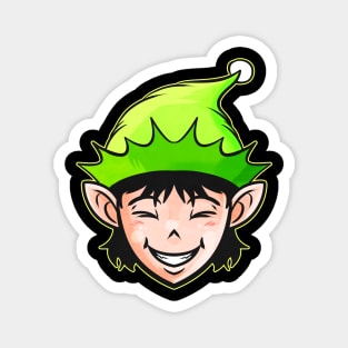 Cute Kawaii Christmas Elf For Christmas Magnet