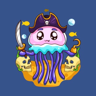 Jellyfish Pirate Party Day T-Shirt