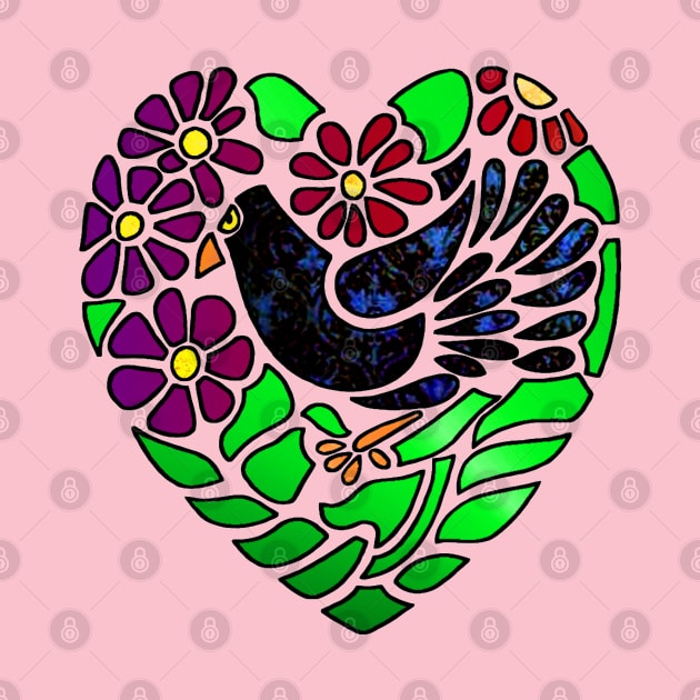 Gothic Bird in Heart by Jan4insight TeeStore