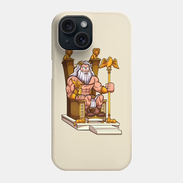 Zeus On Throne Phone Case by TheMaskedTooner