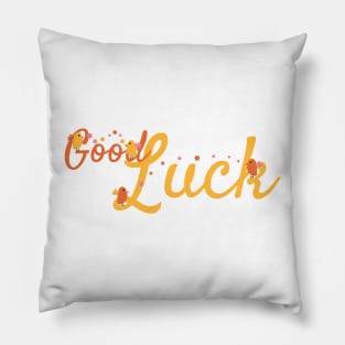 Good Luck With Birds and Flowers Pillow