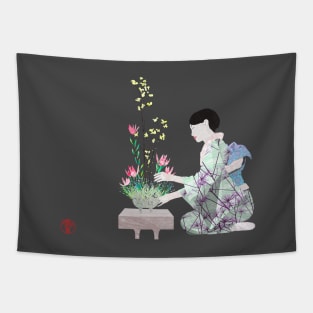 Ikebana the Japanese art of Ma Tapestry