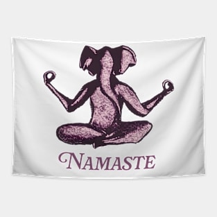 Namaste Pink Elephant Tapestry