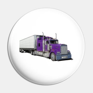 Purple Kenworth Truck pencil Drawing Pin