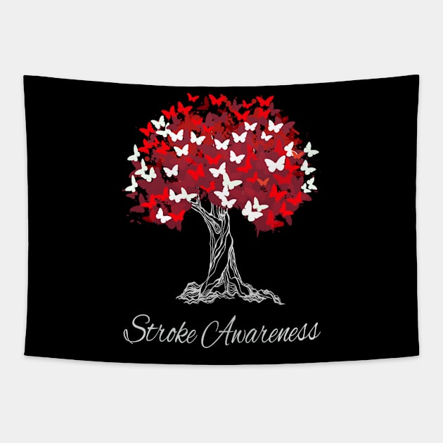 Stroke Awareness T-shirt Gift Tapestry by MerchAndrey