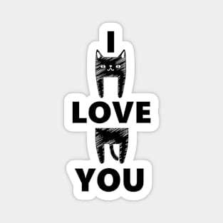 Cat I Love You Magnet