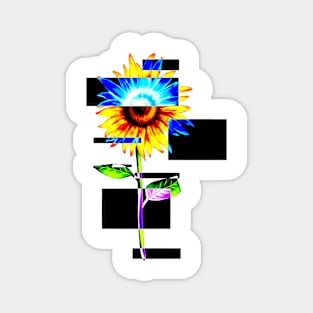 Sunflower glitch Magnet