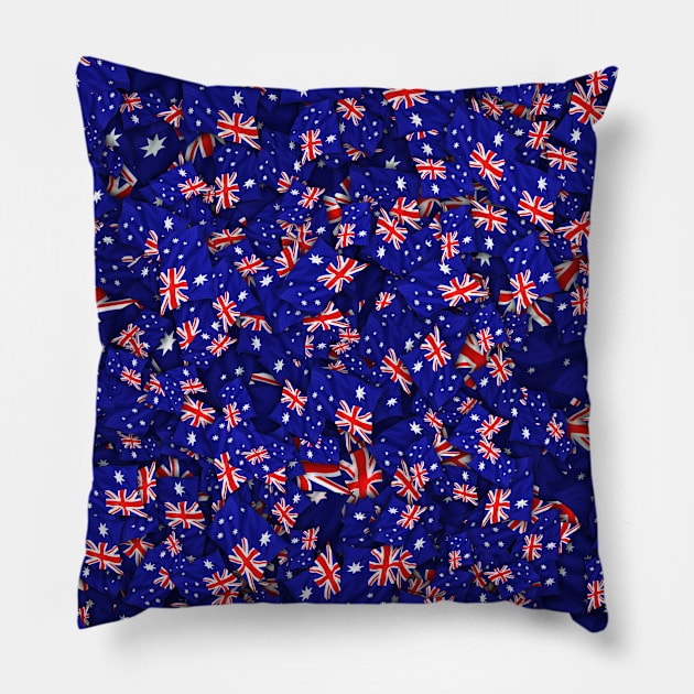 Australian Flag Pattern Pillow by graphics