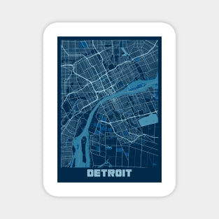 Detroit - Michigan Peace City Map Magnet