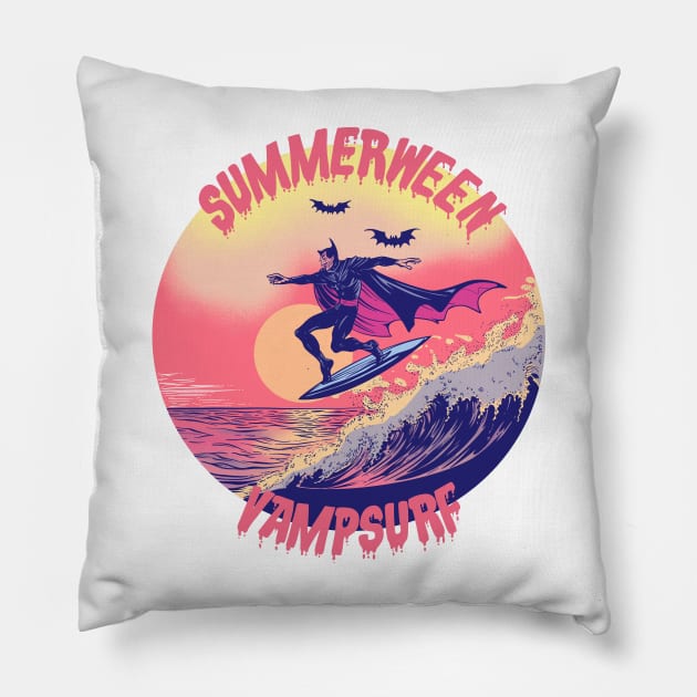 Summerween VampSurf Pillow by ArtDiggs