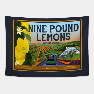 9 Lb Lemons Crate Label Tapestry