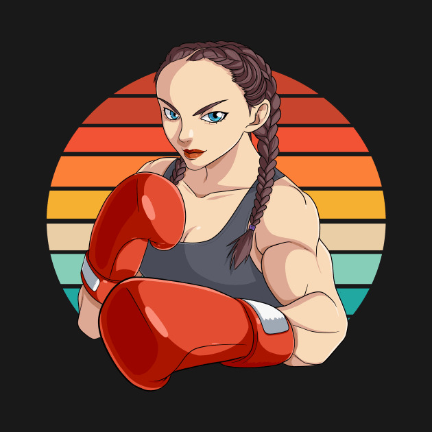 Female Boxer Boxing Girl Knockout Gloves Fighter by Noseking