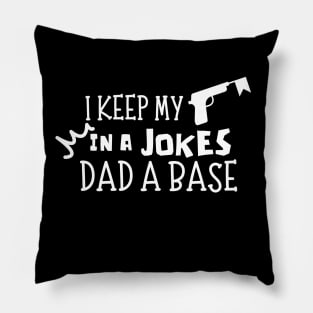 Funny Father - I Keep My Dad Jokes in a Dad-A-Base| Grandpa Daddy Base Father's Day Pillow