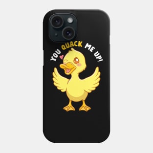 You Quack Me Up! Adorable Duckling Crack Me Up Pun Phone Case