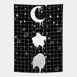 Melting Planet (White Version) Tapestry