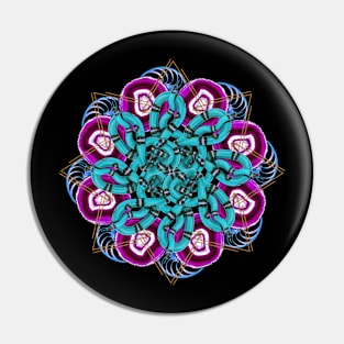 turquoise snakes mandala Pin