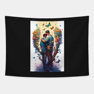 Lush Garden Romance Tapestry