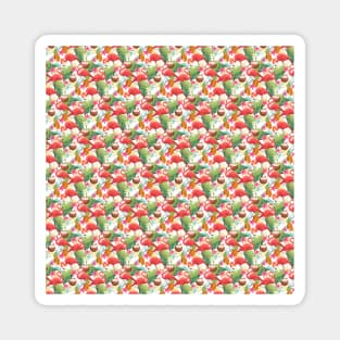 Flamingo Pink Pattern Magnet