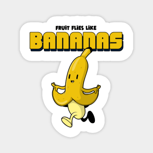 Banana flying art humor Magnet