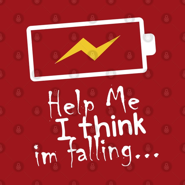 help me i'm think i'm falling design t-shirt by IbrahemHassan