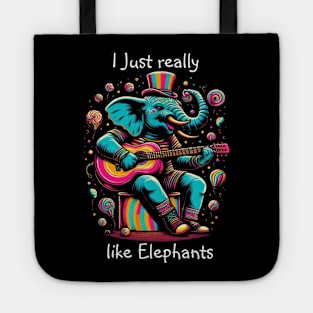 Melodic Pachyderm: Elephant Strumming a Guitar Tote