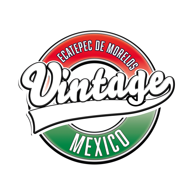 Ecatepec de Morelos Mexico vintage logo by nickemporium1