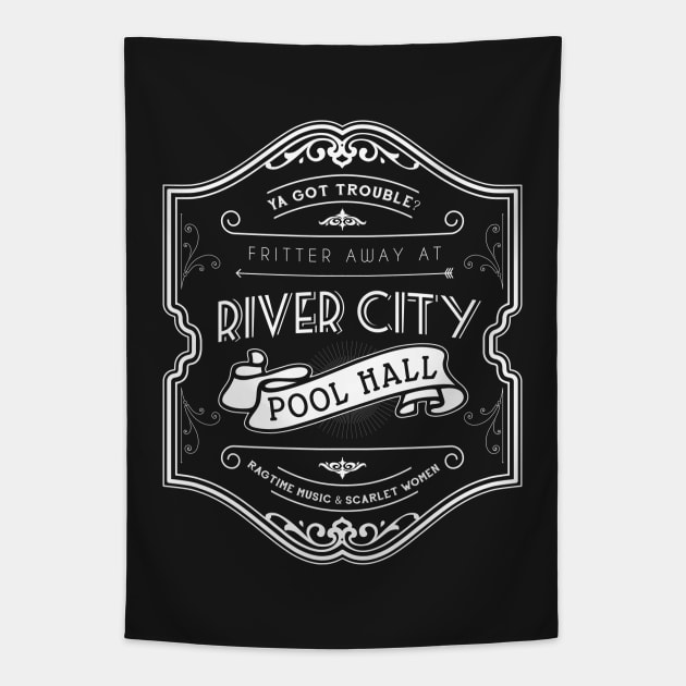 River City Pool Hall - The Music Man homage Tapestry by KellyDesignCompany