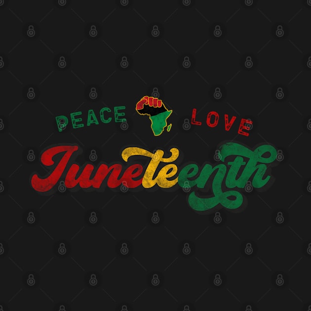 Peace Love Juneteenth Black History African American Freedom Day since 1865 by Rebrand