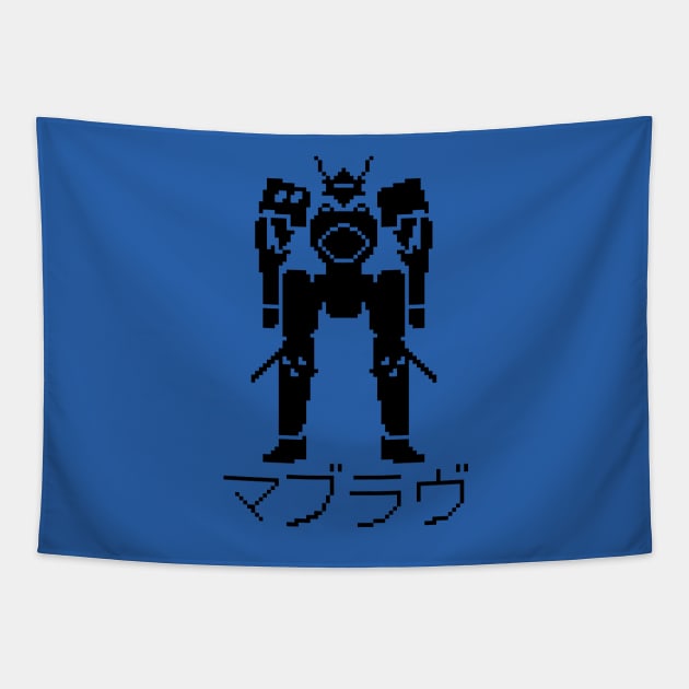 Muv Luv Mecha Pixel Art Tapestry by Deluxion