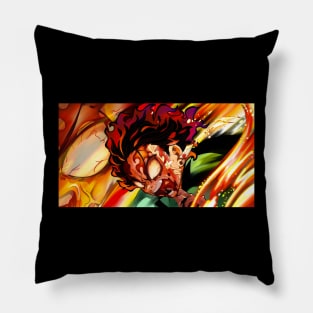 tanjiro demon form Pillow