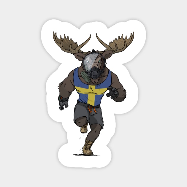 Swedish Moose Magnet by hiwez