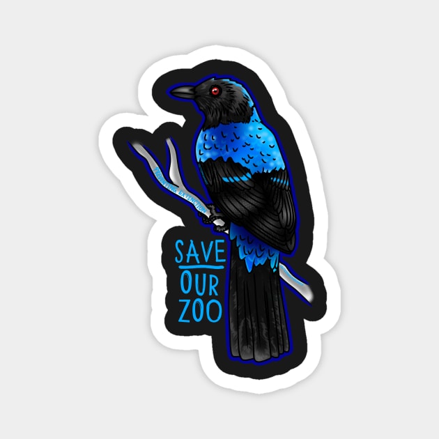 Day 4- Asian Fairy-Bluebird Magnet by CelticDragoness