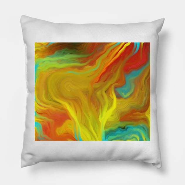 AGATE ABSTRACT OIL PAINTING Pillow by Overthetopsm